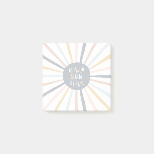 Hallo Sunshine Post-it Klebezettel (Vorderseite)