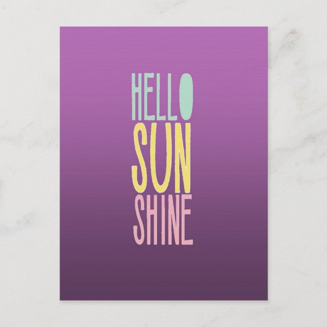 Hallo Sunshine Postkarte (Vorderseite)
