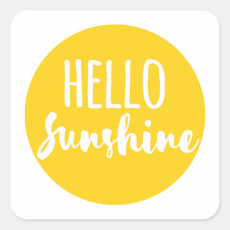 Hallo Sunshine Quadratischer Aufkleber