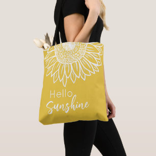 Hallo Sunshine Sonnenblume Außenkissen Tasche