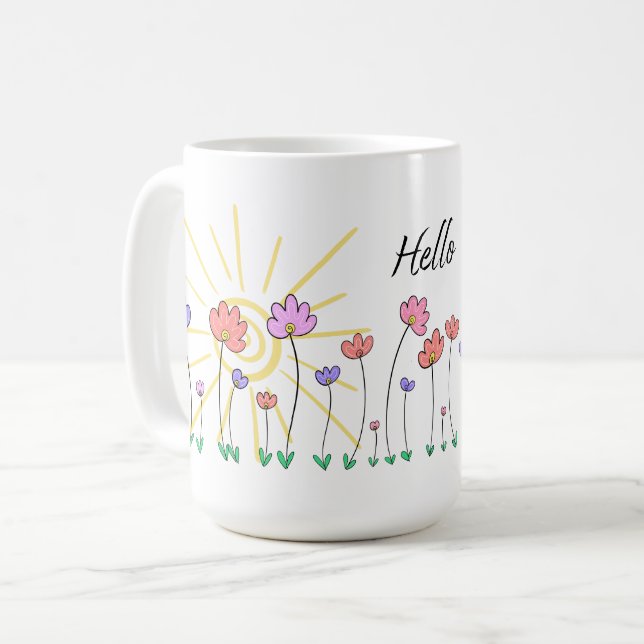 Hallo Sunshine Tasse (Vorderseite Links)
