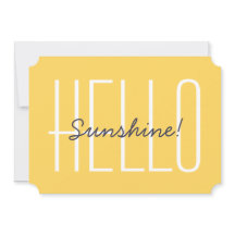 Hallo Sunshine Yellow Happy Niedliche Typografie