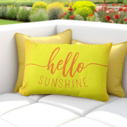 Hallo Sunshine Yellow Outdoor Lumbar Kissen Für Draußen