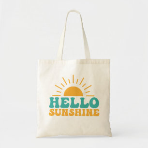 Hallo Sunshine Yellow Sun Spring Fun Tragetasche