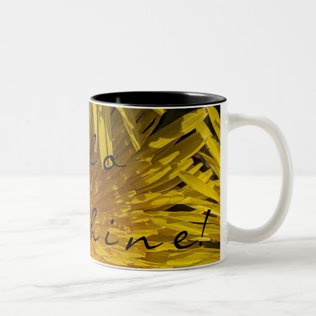 Hallo Sunshine! Zweifarbige Tasse (Rechts)