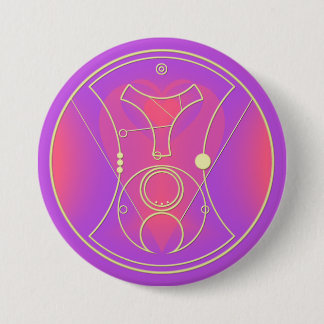 Hallo, Süße! Rosa und Lavendelherzen Button