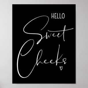 Hallo Süße Wangen Lustige Badezimmer Zitate Sprüch Poster