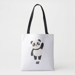 Hallo Süße Winkende Panda-Bär-Cartoon-Schultertasc Tasche