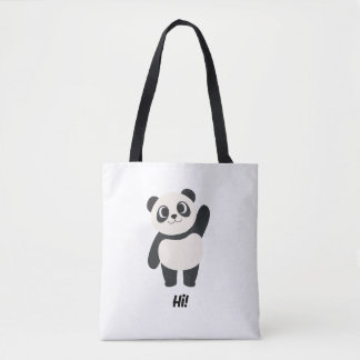 Hallo Süße Winkende Panda-Bär-Cartoon-Schultertasc Tasche