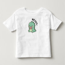 Hallo Süßer Dinosaurier Kinder T-Shirt