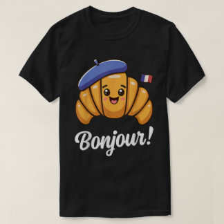 Hallo Süßes Französisches Croissant-Shirt T-Shirt