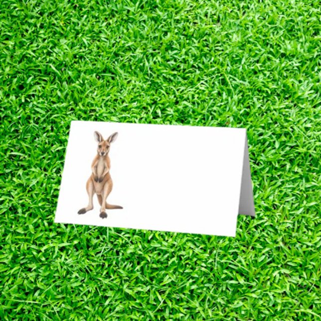 Hallo süßes Känguru Platzkarte (Our adorable kangaroo place cards are easy to set up, customizable to your event,)