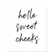 Hallo Sweet Cheek Funny Toilette Badezimmer