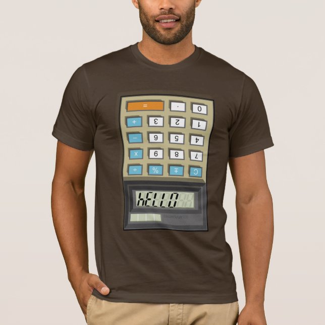 Hallo Taschenrechner-Shirt T-Shirt (Vorderseite)