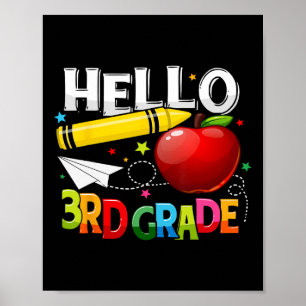 Hallo Team der 3. Klasse Third Grade Squad Mädchen Poster