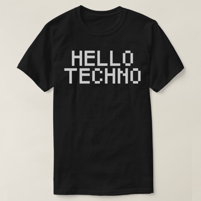 Hallo Techno 1 T-Shirt (Design vorne)