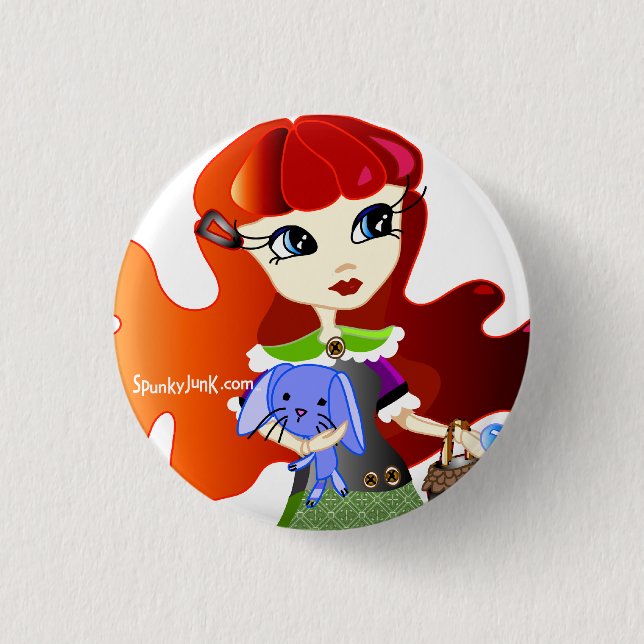Hallo Transportwagen: Fira und Bluebunny Headshot Button (Vorderseite)