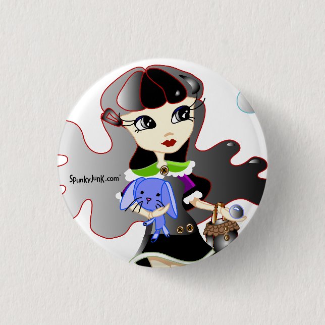 Hallo Transportwagen: Fira und Bluebunny Headshot Button (Vorderseite)