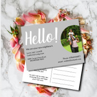 Hallo treffen Sie die Nachbarn Postkarte