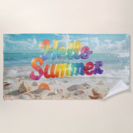 Hallo Tropische Sommerinsel Strandtuch