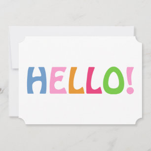 Hallo Typografie Modernes Minimalistisches Pink Dankeskarte