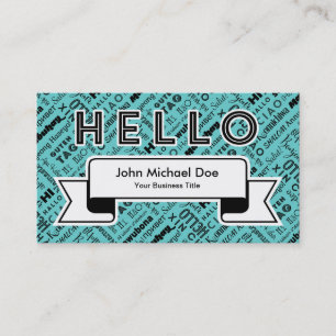 HALLO u. hallo! Auf der ganzen Welt Visitenkarte