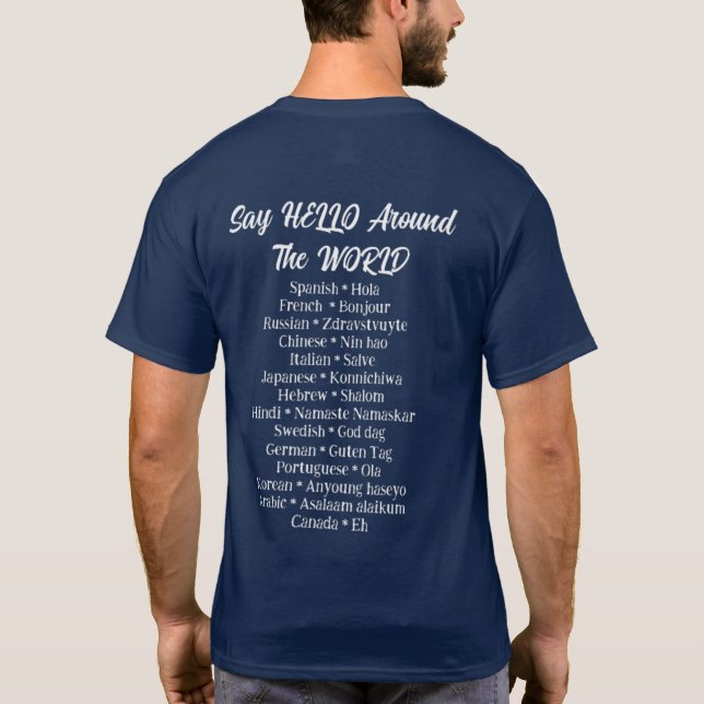 Hallo über die Welt T-Shirt (Rückseite)