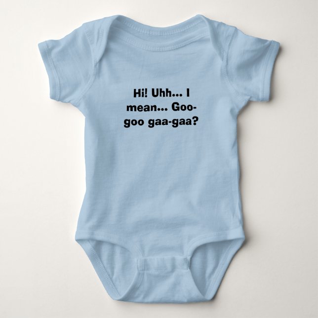 Hallo! Uhh… I gemein… Schmiere-Schmiere gaa-gaa? Baby Strampler (Vorderseite)