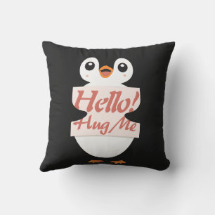 Hallo! Umarme mich - Pinguinkostüm Personalisierun Kissen