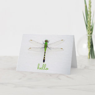 Hallo und Hallo mit Dragonfly auf der Wall Outdoor Karte