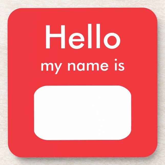 Hallo Untersetzer Cold Hot Drinks Bar Cocktail Wei (Vorderseite)