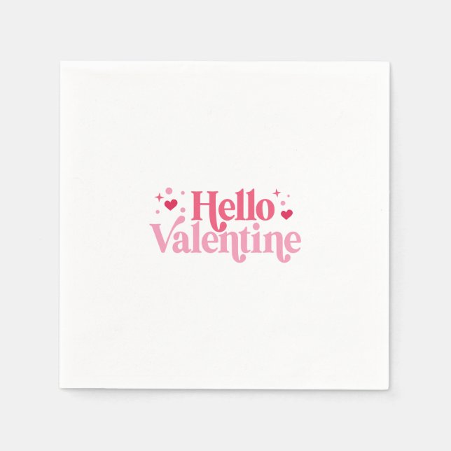 Hallo Valentine Napkins Serviette (Vorderseite)
