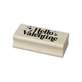 Hallo Valentine Rubber Briefmarke Gummistempel