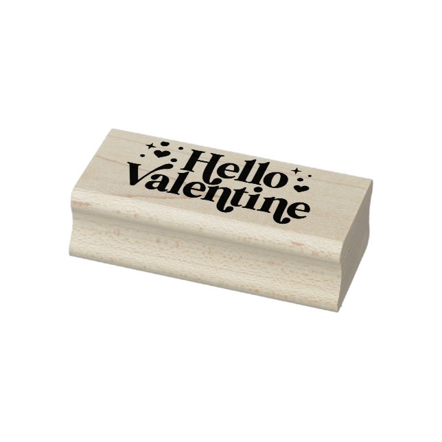 Hallo Valentine Rubber Briefmarke Gummistempel (Stempel)