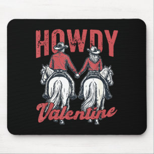 Hallo Valentins Retro Western Paar Liebe Mousepad