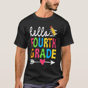 Hallo Vierter Grad zurück zur Schule Männer Frauen T-Shirt