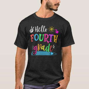 Hallo Vierter Klasse Spaß 4. Klasse zurück zur Sch T-Shirt