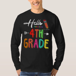 Hallo Vierter Klasse Team Vierter Lehrer zurück T-Shirt