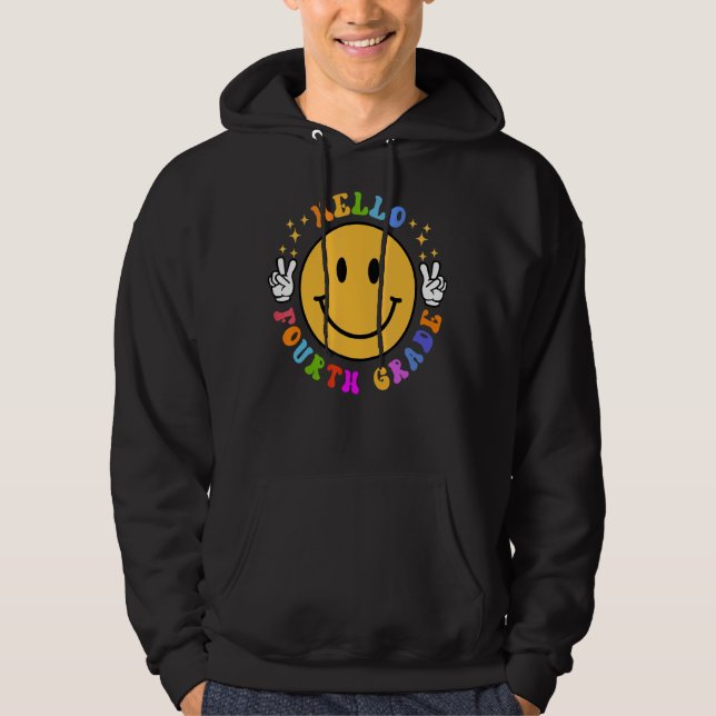 Hallo Viertklässler glücklich Gesicht 5. Klasse Lä Hoodie (Vorderseite)
