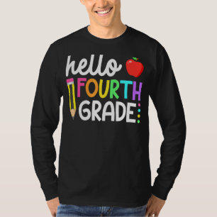 Hallo Viertklässler Team 4. Klasse zurück zur Schu T-Shirt