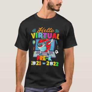 Hallo Virtual Pre-K 2021-2022 Apple Zurück zur Sch T-Shirt