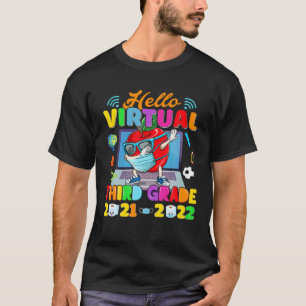 Hallo Virtual Third Grade 2021-2022 Apple Zurück z T-Shirt