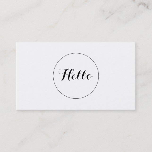 Hallo Visitenkarte (Vorderseite)