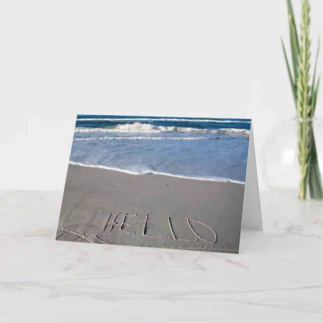 Hallo vom Strand Karte (Vorderseite)