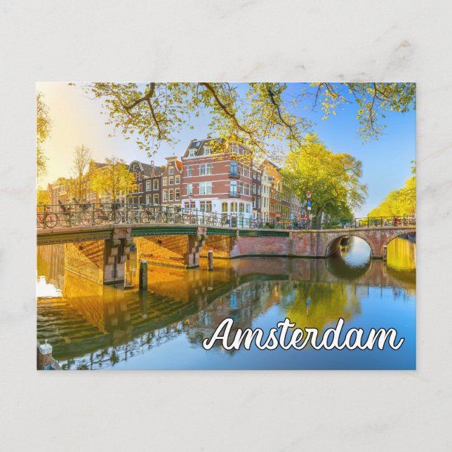 Hallo Von Amsterdam, Niederlande Postkarte (Vorderseite)
