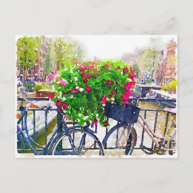 Hallo von Amsterdam Postcard Postkarte (Vorderseite)