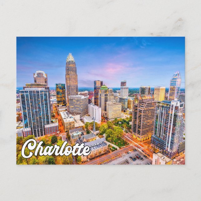 Hallo Von Charlotte, North Carolina, USA Postkarte (Vorderseite)