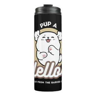 Hallo von der Barked Side - Niedliches Dog Design Thermosbecher