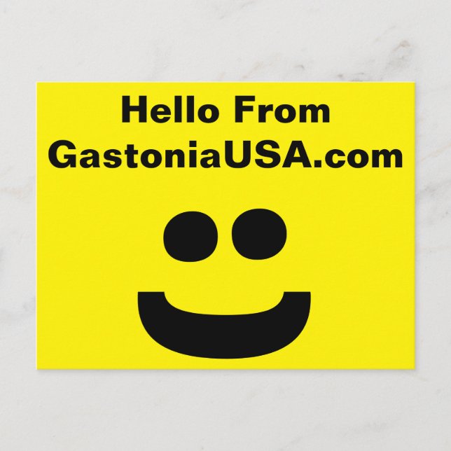Hallo Von GastoniaUSA.com Postkarte (Vorderseite)