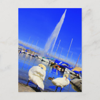 Hallo von Genfer Postkarte